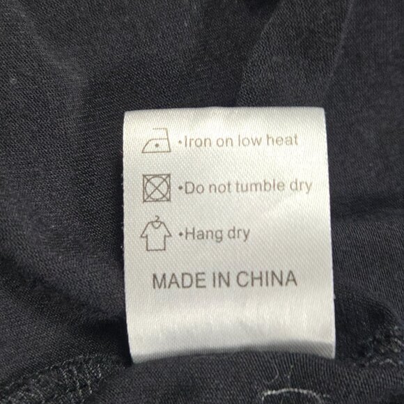 AYIFU Retro Pop‎ Art Colorblock Tunic Blue Black White Asymmetrical Top M - Picture 10 of 11